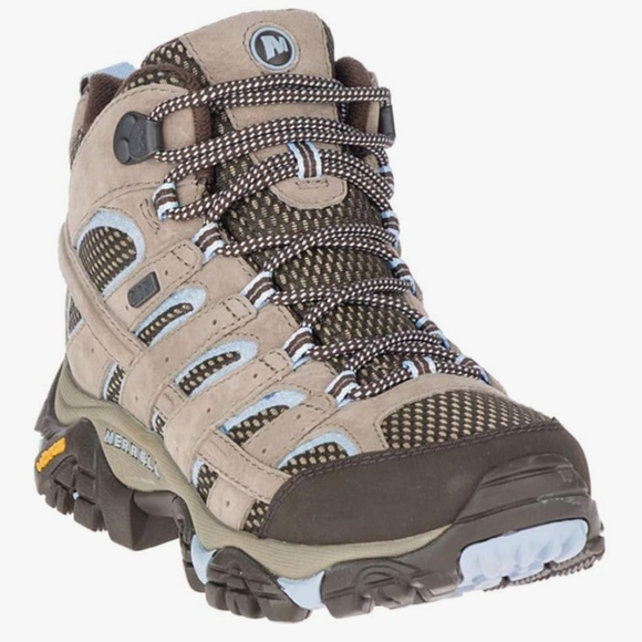 Merrell Moab 2 Mid Waterproof Women's Hiking Boots Brindle J99782 - Picture 3 of 8